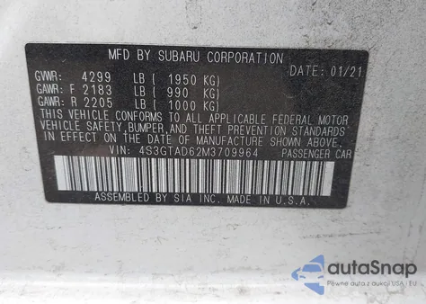 2021 Subaru Impreza Premium 5-Door from USA, damaged, VIN 4S3GTAD62M3709964